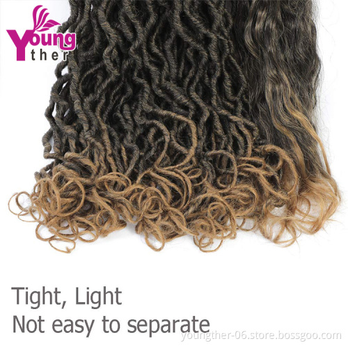 Mermaid Faux Locs 20inch Braids Hair Bohemin Crochet Braids Synthetic Braiding Hair Extension For Afro Women